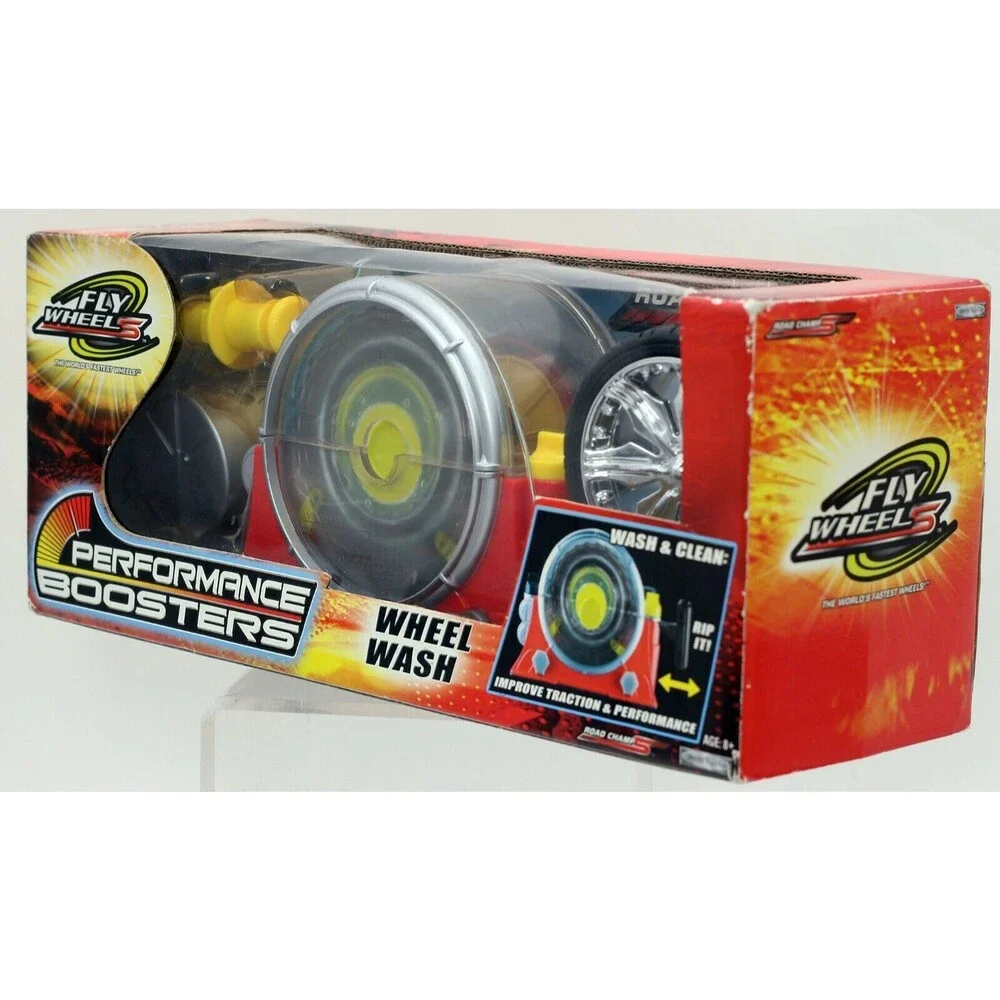 Fly Wheels Performance Boosters Wheel Wash Playset 2005 Road Champs Jakks MIB Ne